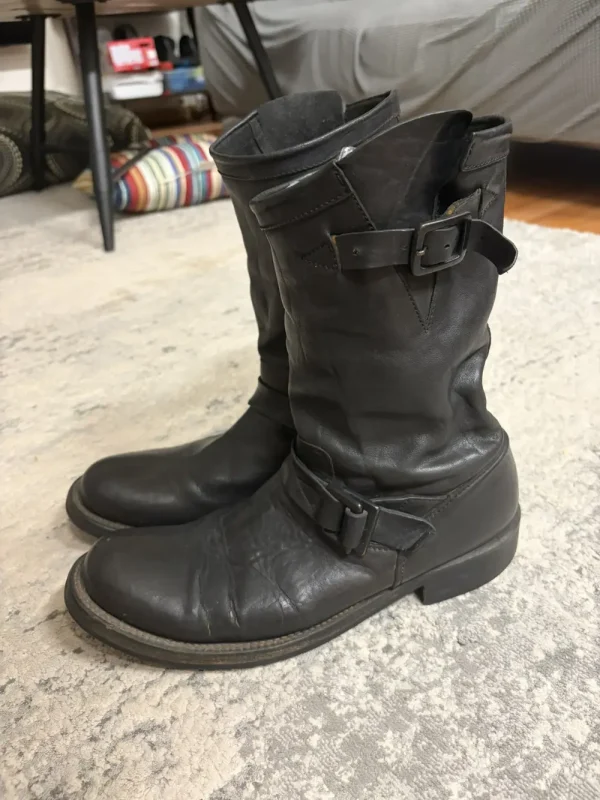 Backlash - Black Leather Engineer Boots 9US