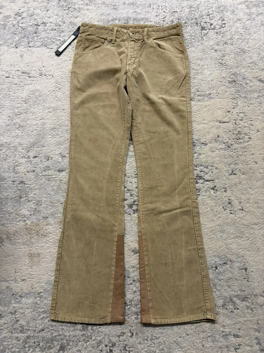Backlash - Corduroy Leather Panel Boootcut Denim 32x34