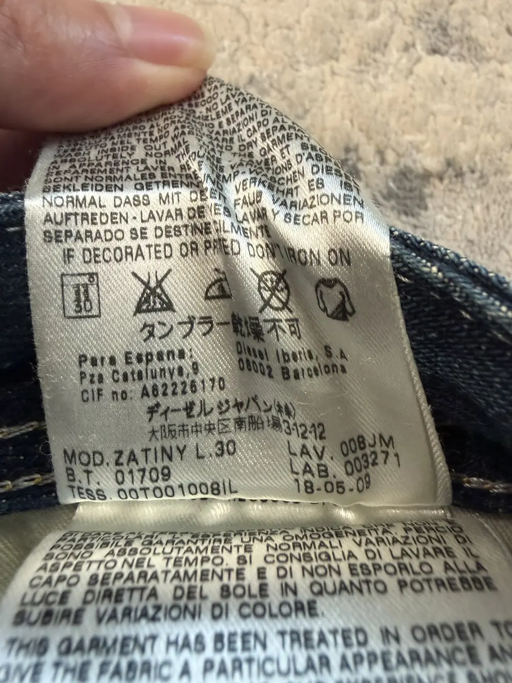 Diesel - SS09 Zatiny Bootcut Denim Wash 008JM 32.5x31 - Image 10