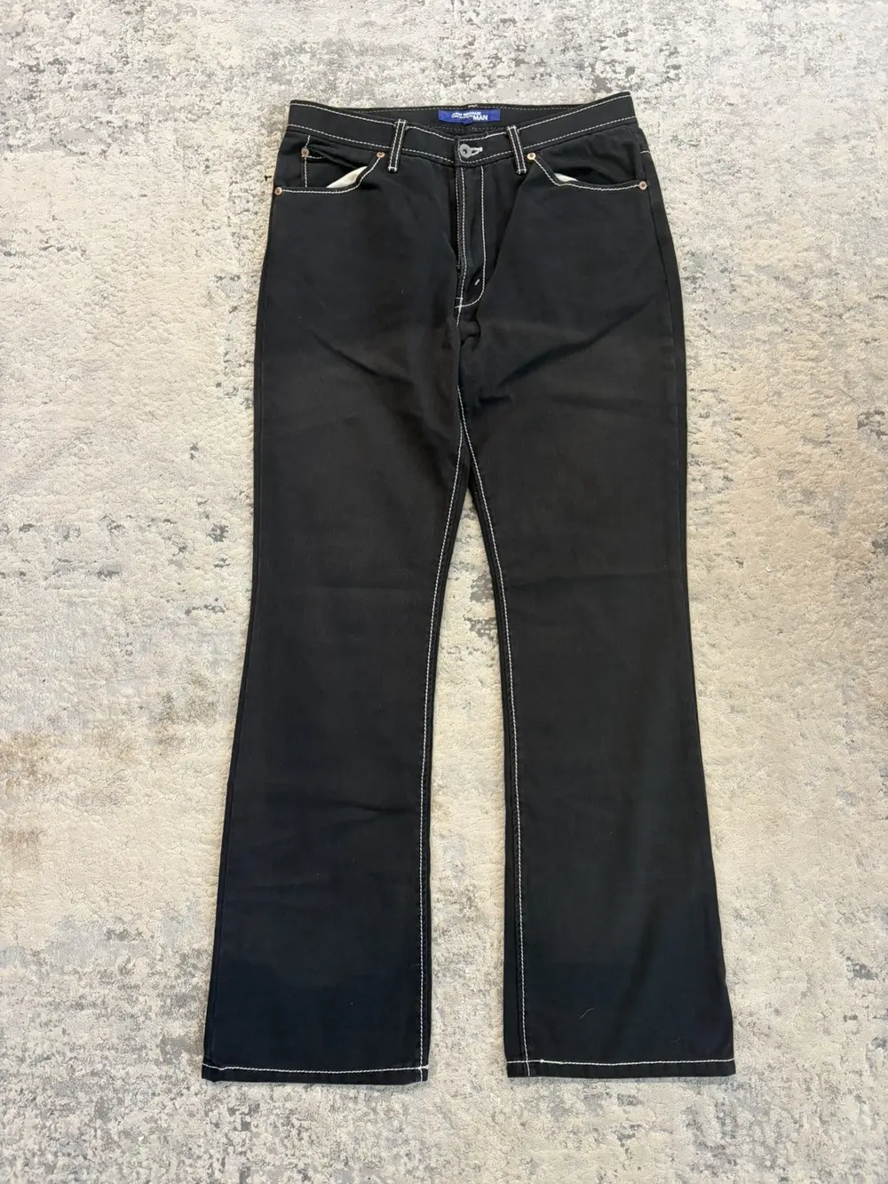 Junya Watanabe - AD2003 Black Contrast Bootcut Denim 32x33