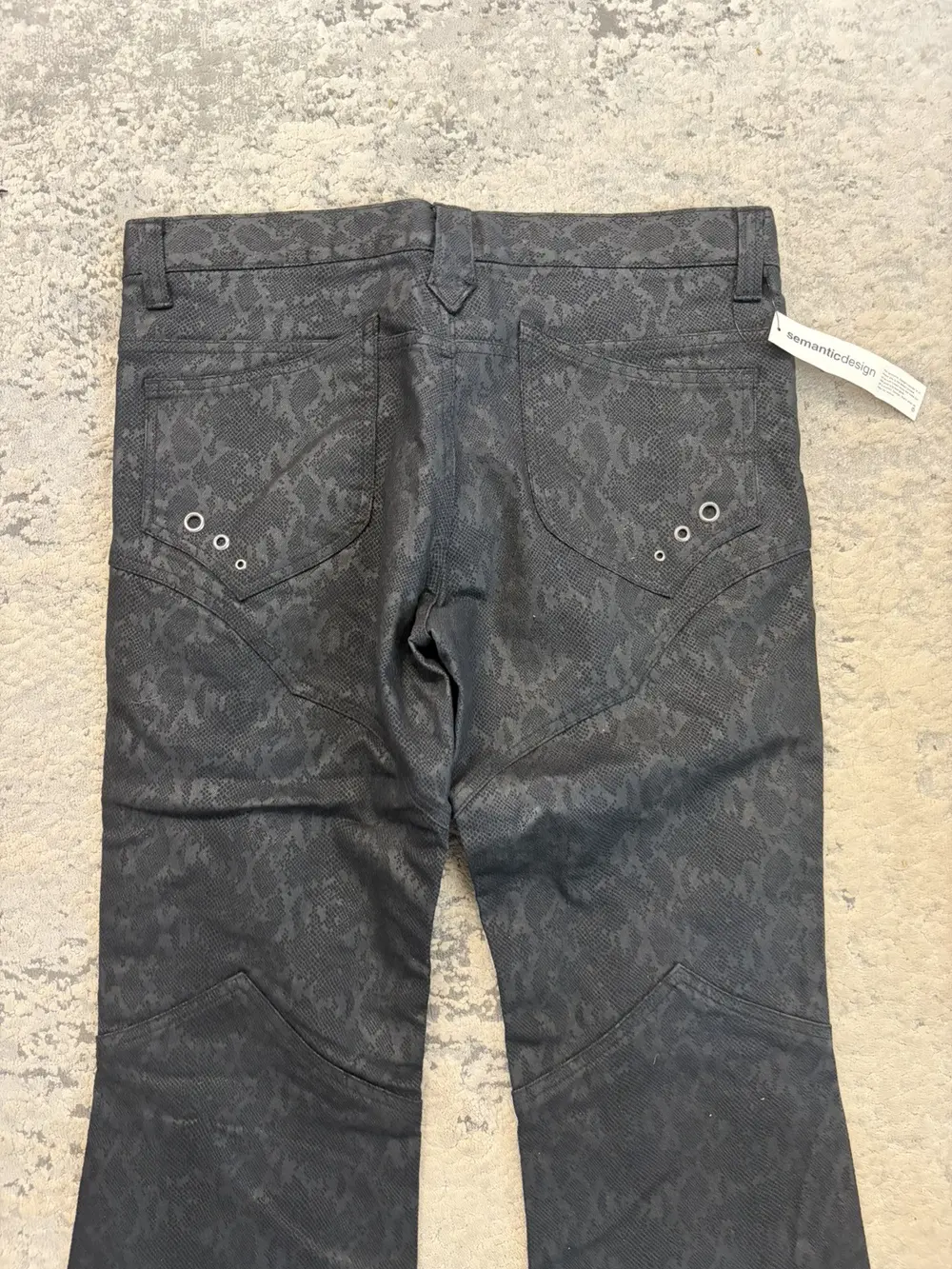 Semantic Design - Snake Print Bootcut Stretch Denim 33x34 - Image 7