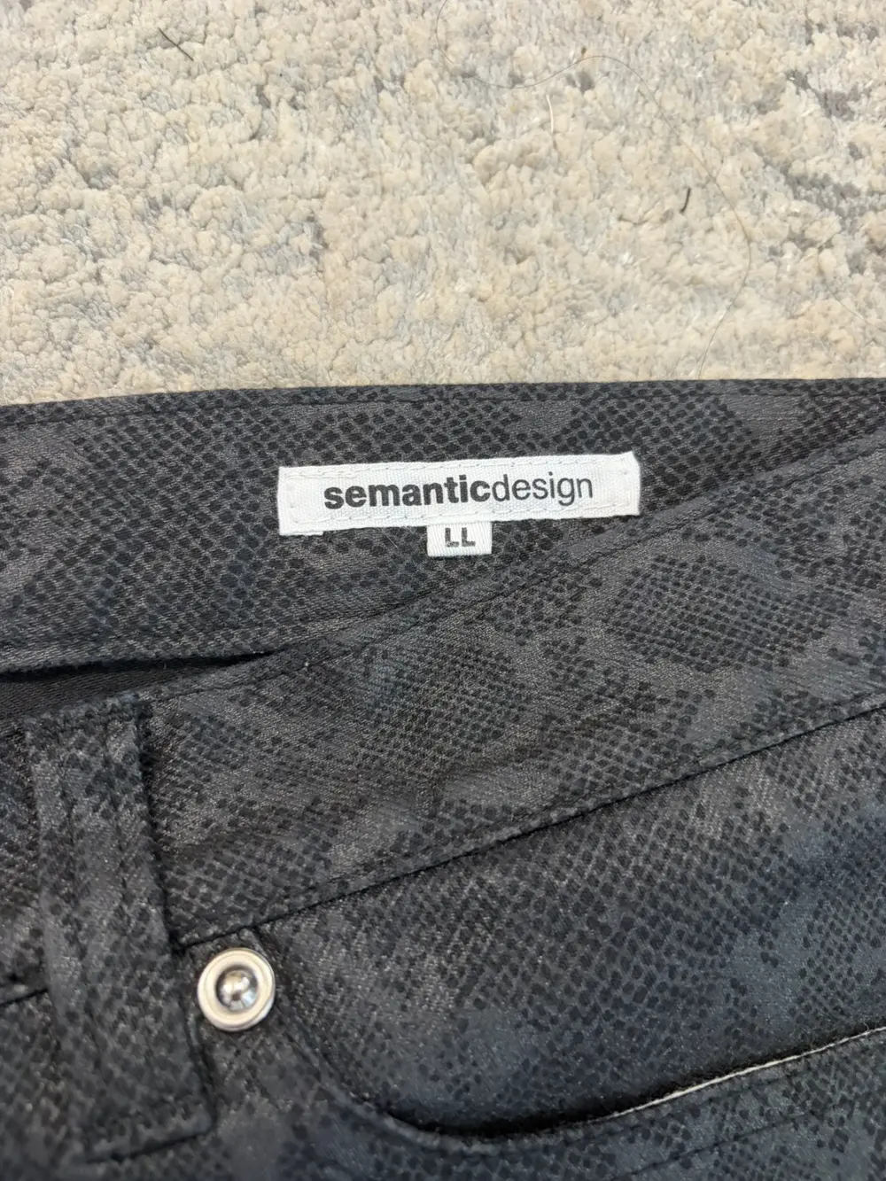 Semantic Design - Snake Print Bootcut Stretch Denim 33x34 - Image 4