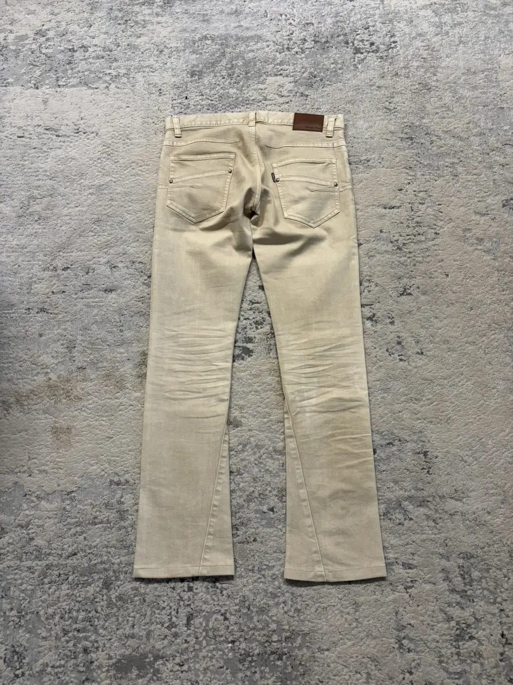 Tornado Mart - Beige Slim Bootcut Denim 32x30 - Image 5