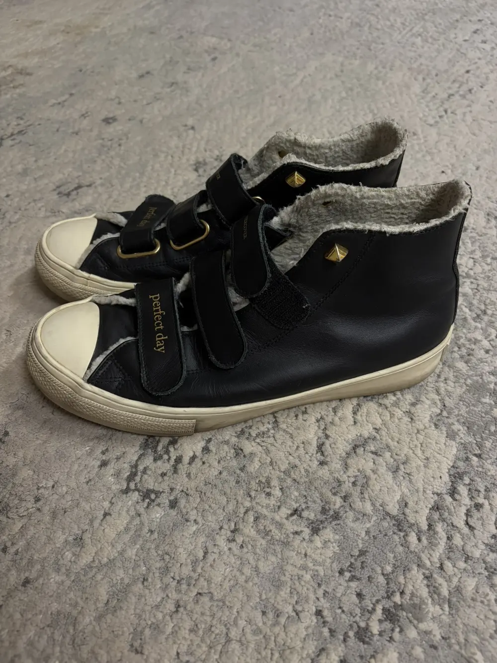 Undercover - AW16 Perfect Day Studded Sherpa Leather Sneaker 8.5US