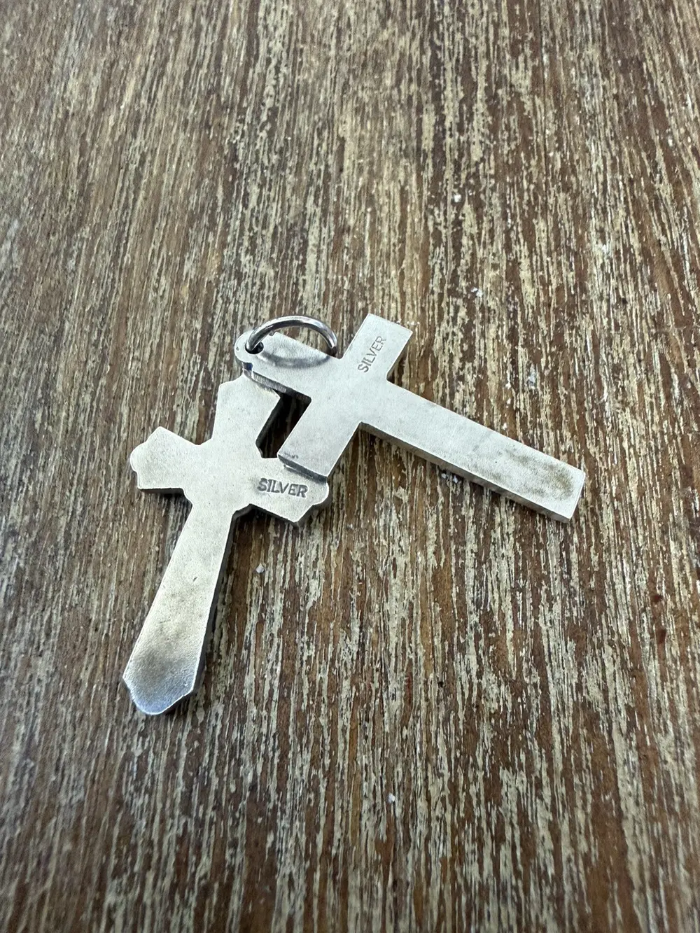 Undercover - Double Crosses Silver Necklace Pendant - Image 4