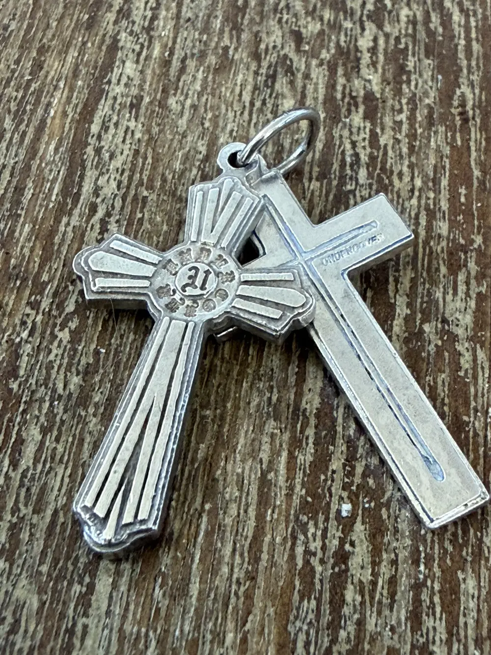 Undercover - Double Crosses Silver Necklace Pendant