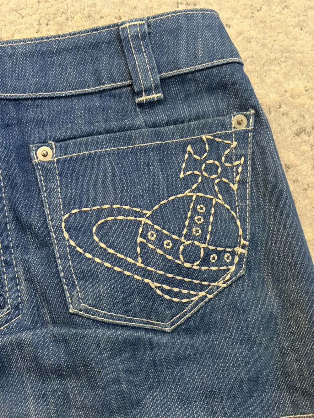 Vivienne Westwood - Orb Split Denim Skirt 28x12.75 - Image 4