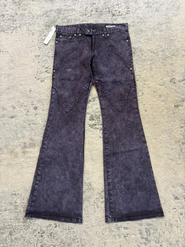 semantic design - Purple Bootcut Fleur Knee Denim 32.5x33