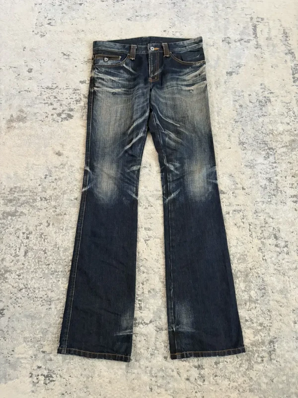High Street - Bootcut Darkwash Whisker Denim 32x36