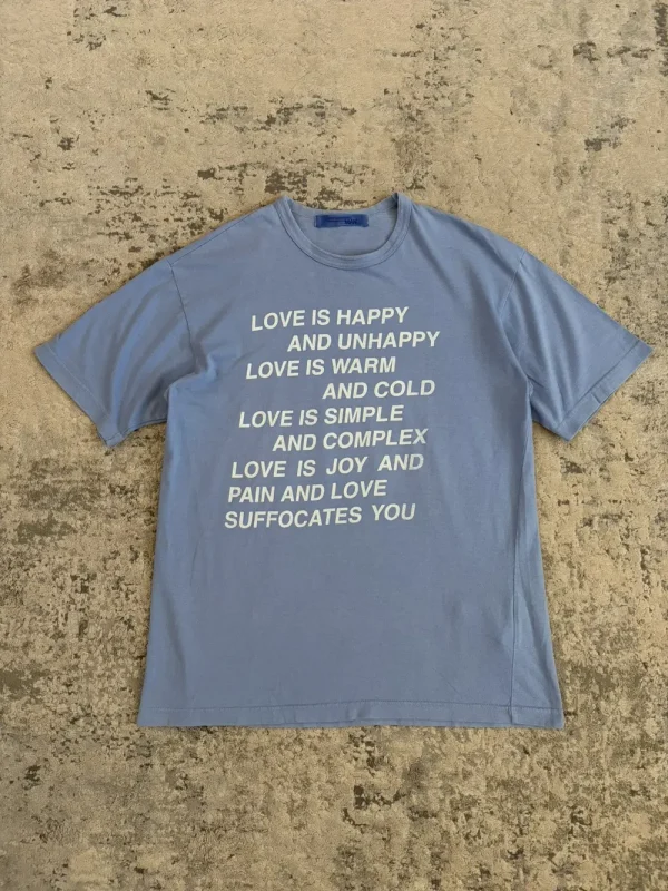 Junya Watanabe - SS02 Poem Love Is Happy Tee Shirt 21x28