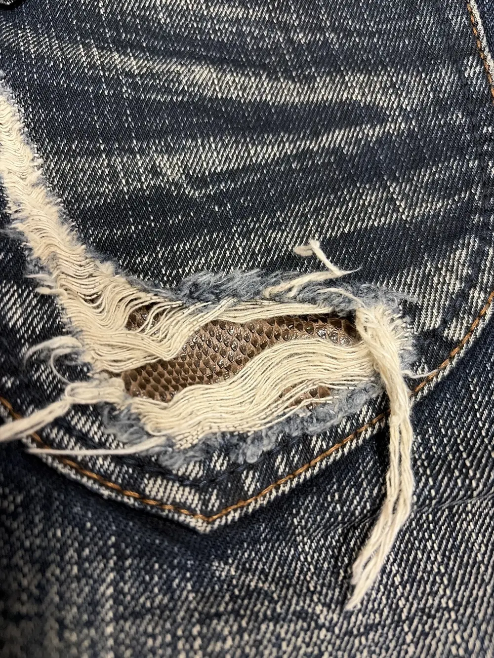 Nicole Club - Distressed Whisker Bootcut Darkwash Denim 32x32.5 - Image 7