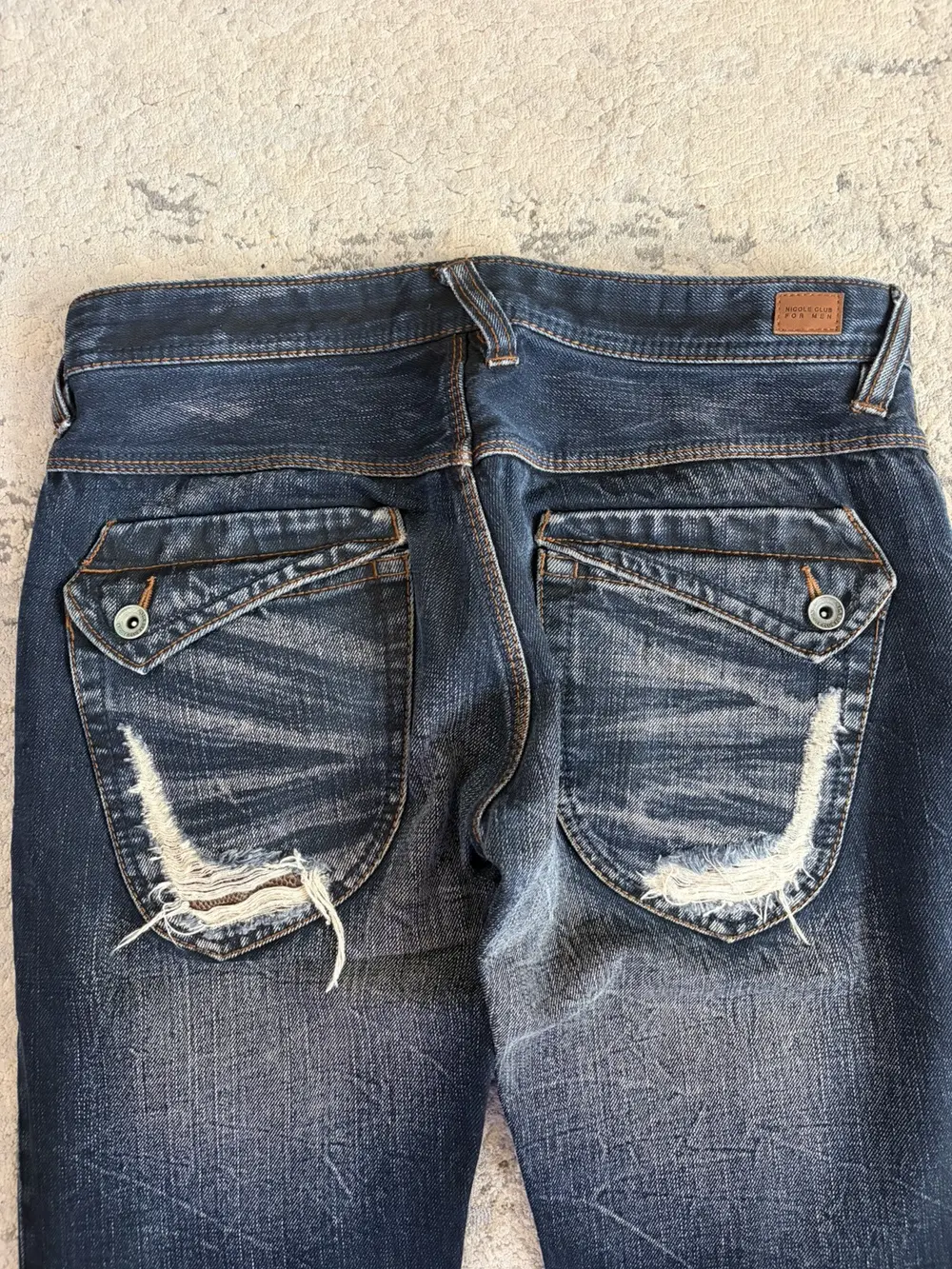 Nicole Club - Distressed Whisker Bootcut Darkwash Denim 32x32.5 - Image 6