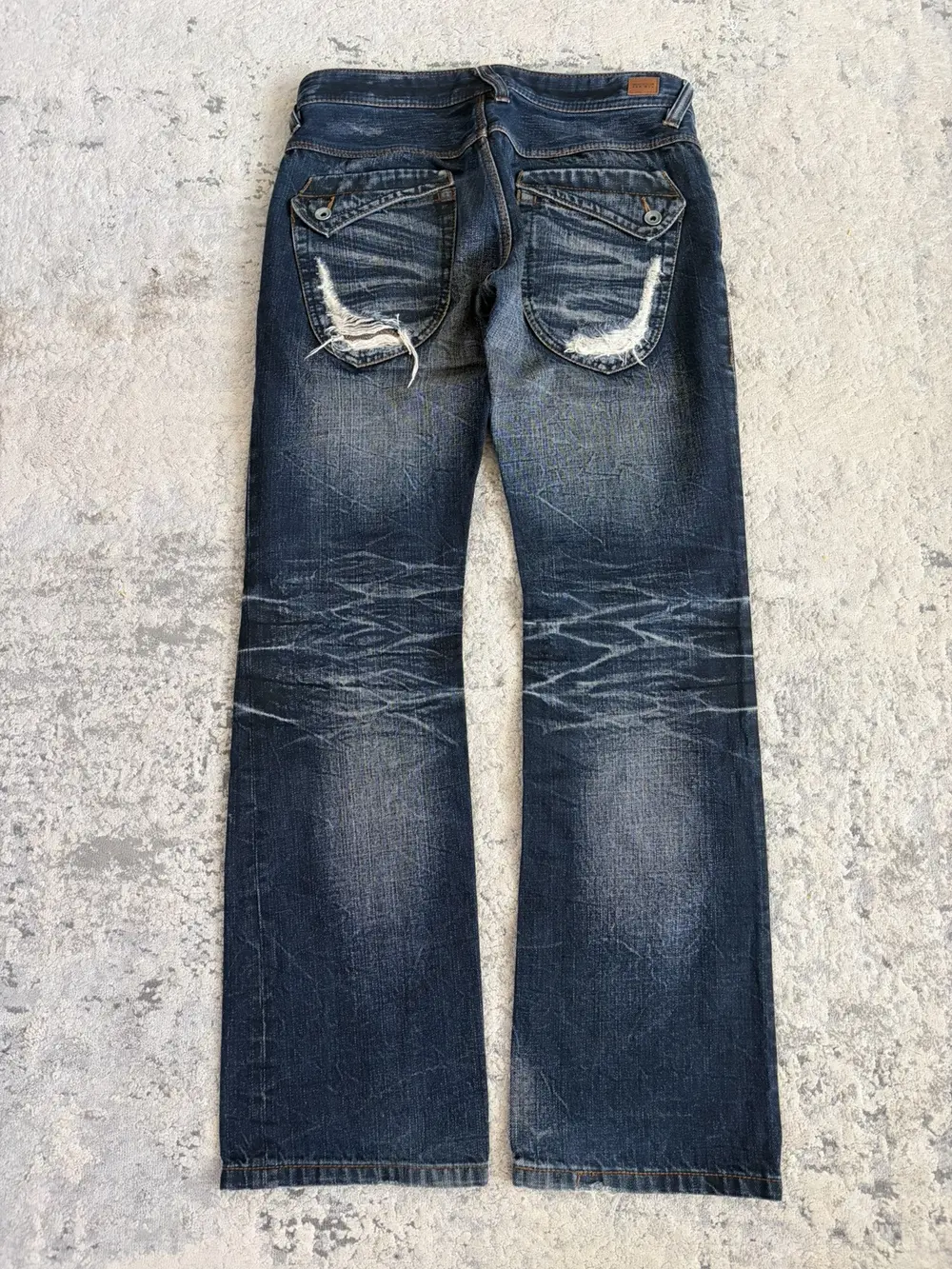 Nicole Club - Distressed Whisker Bootcut Darkwash Denim 32x32.5 - Image 5
