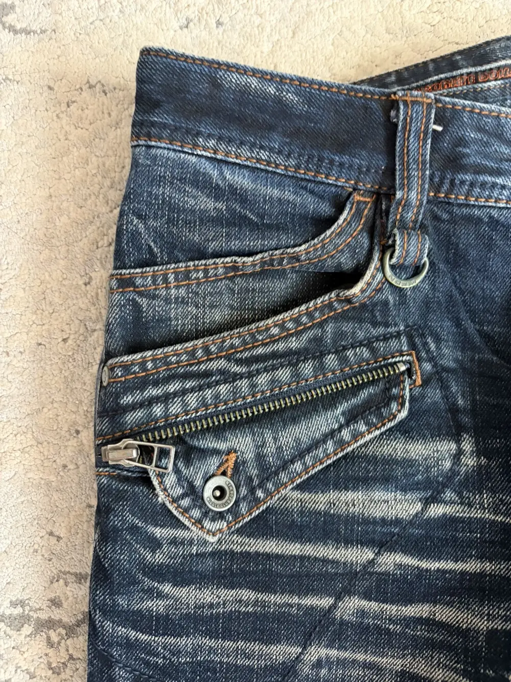 Nicole Club - Distressed Whisker Bootcut Darkwash Denim 32x32.5 - Image 3