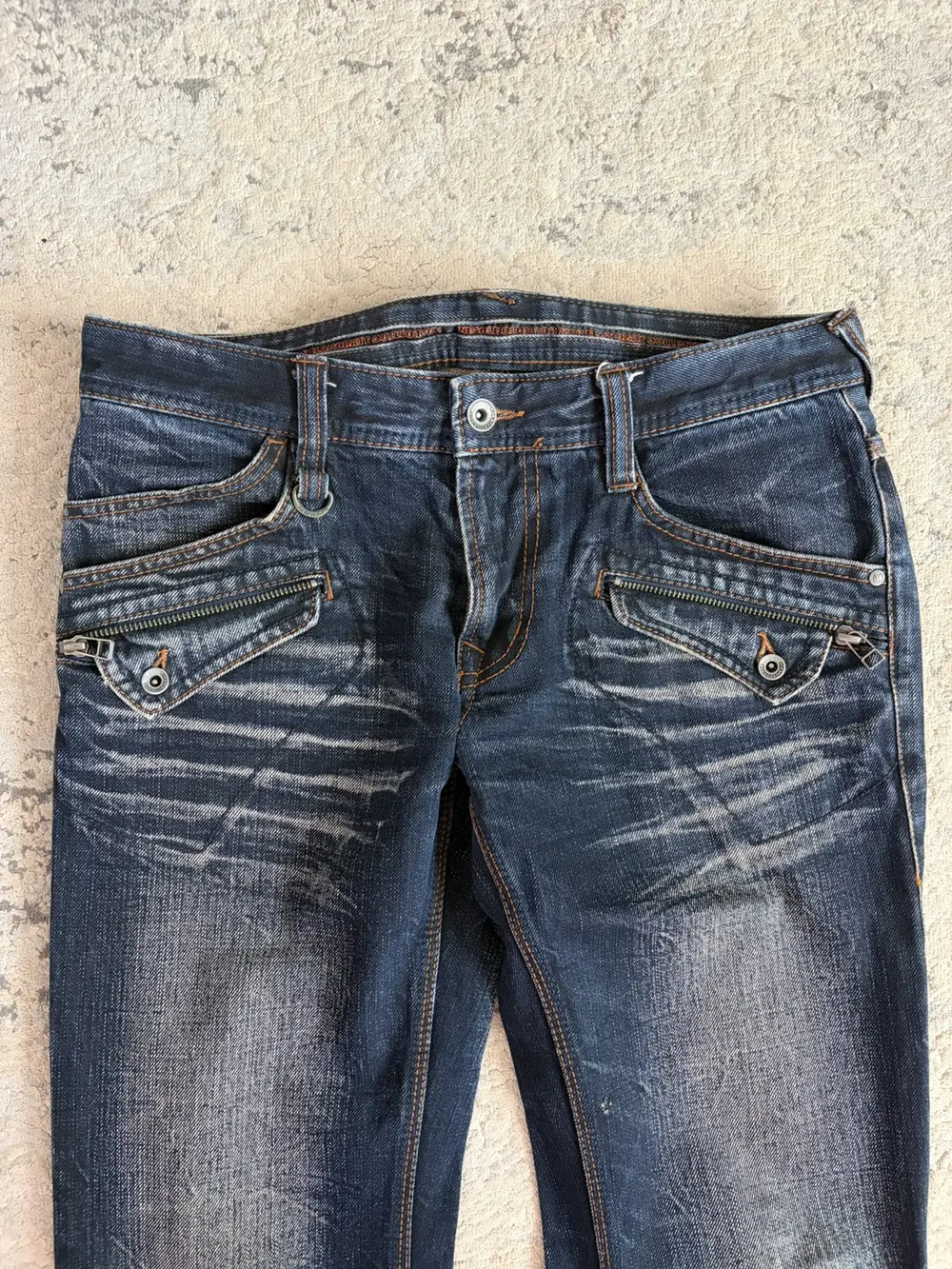 Nicole Club - Distressed Whisker Bootcut Darkwash Denim 32x32.5 - Image 2