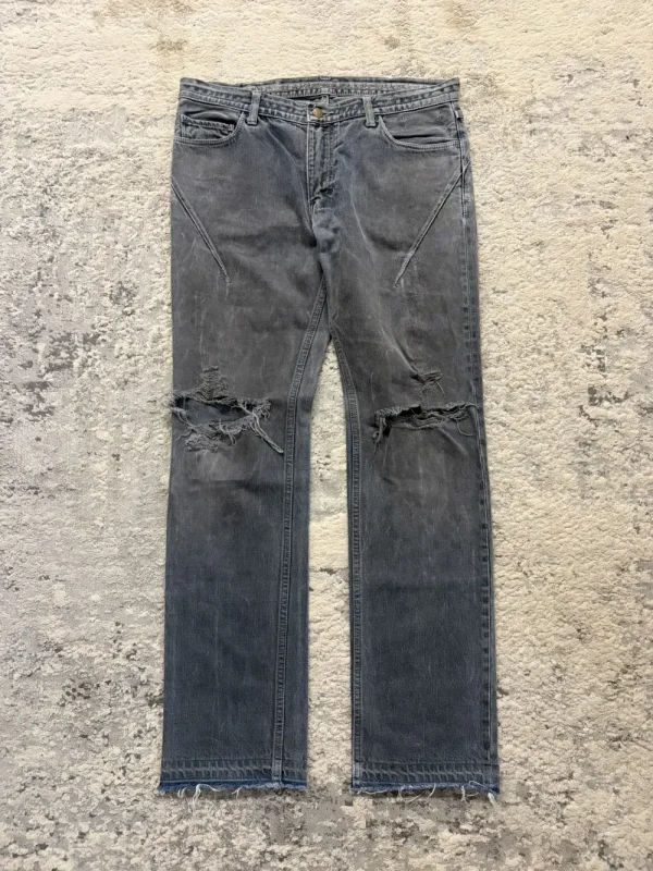 Number (N)ine - SS07 Mudwash Knee Blowout Pain Crying Heart Denim 33x31