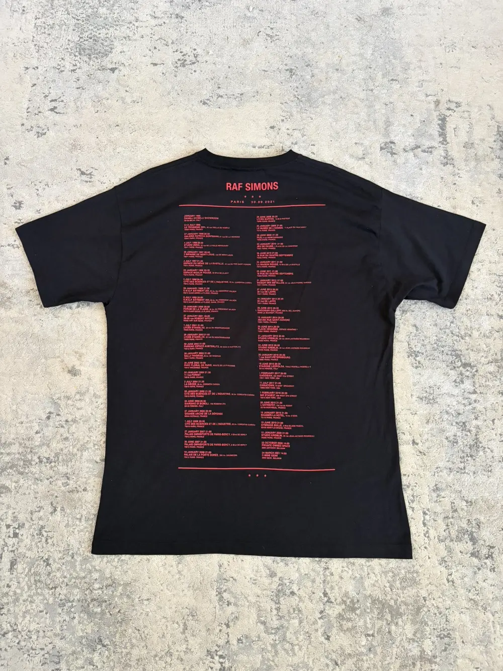 Raf Simons - SS22 Tour Tee Shirt 22x30.5 - Image 6