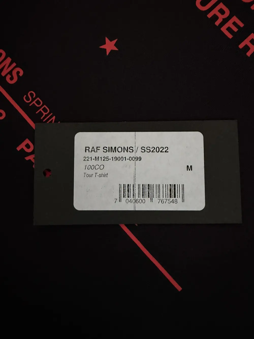 Raf Simons - SS22 Tour Tee Shirt 22x30.5 - Image 5