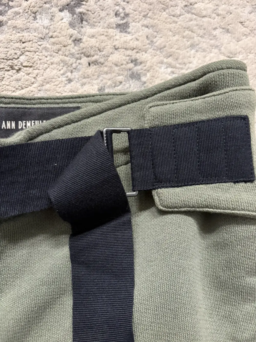 Ann Demeulemeester - Belted Sinched Sweat Shorts - Image 3