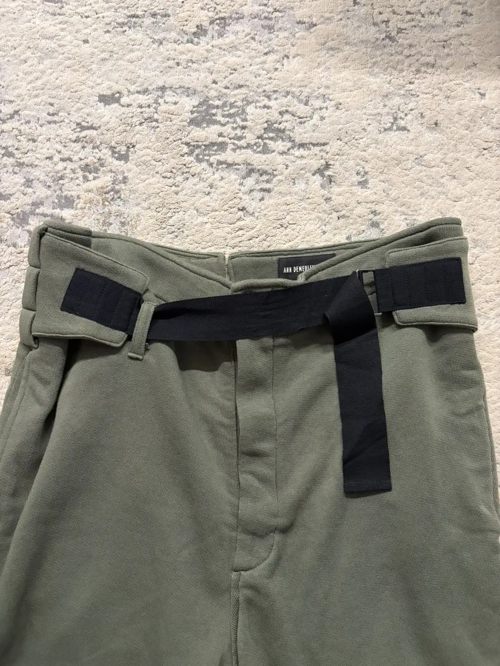 Ann Demeulemeester - Belted Sinched Sweat Shorts - Image 2