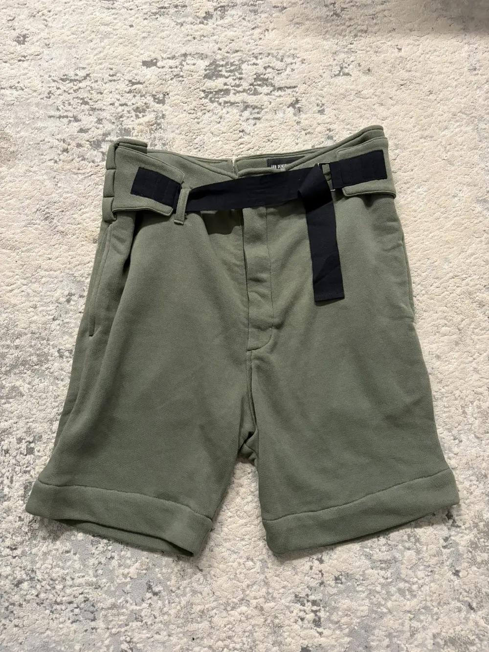 Ann Demeulemeester - Belted Sinched Sweat Shorts