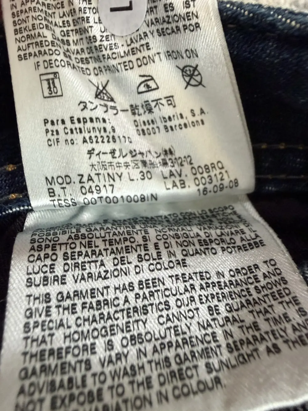 Diesel - AW08 Zatiny Bootcut Distressed Denim 16x30 - Image 9