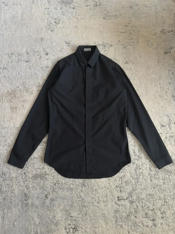 Dior Homme - CD Embroidery Wrinkled Button Shirt 20.5x30