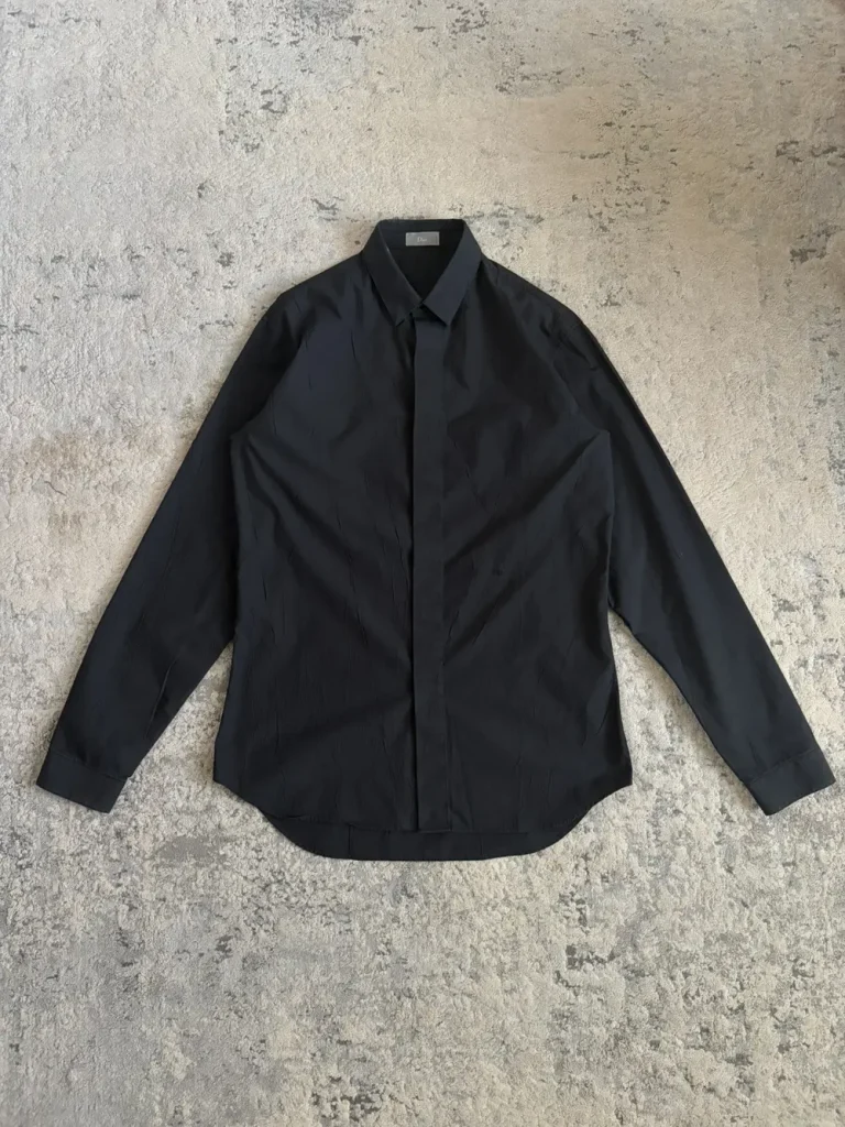 Dior Homme - CD Embroidery Wrinkled Button Shirt 20.5x30