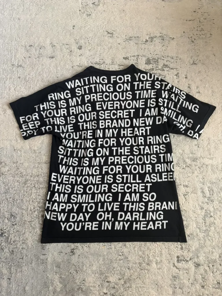 Junya Watanabe - SS02 Poem Back Print T Shirt 21.5x28.5