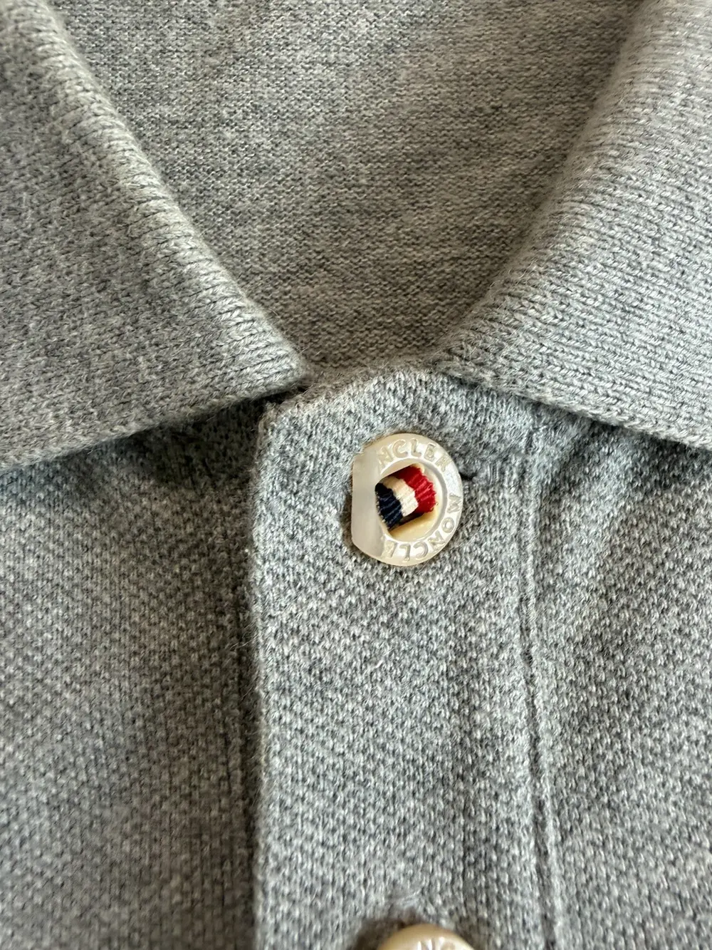 Moncler - Embroidered Logo Grey Polo 20x25 - Image 4
