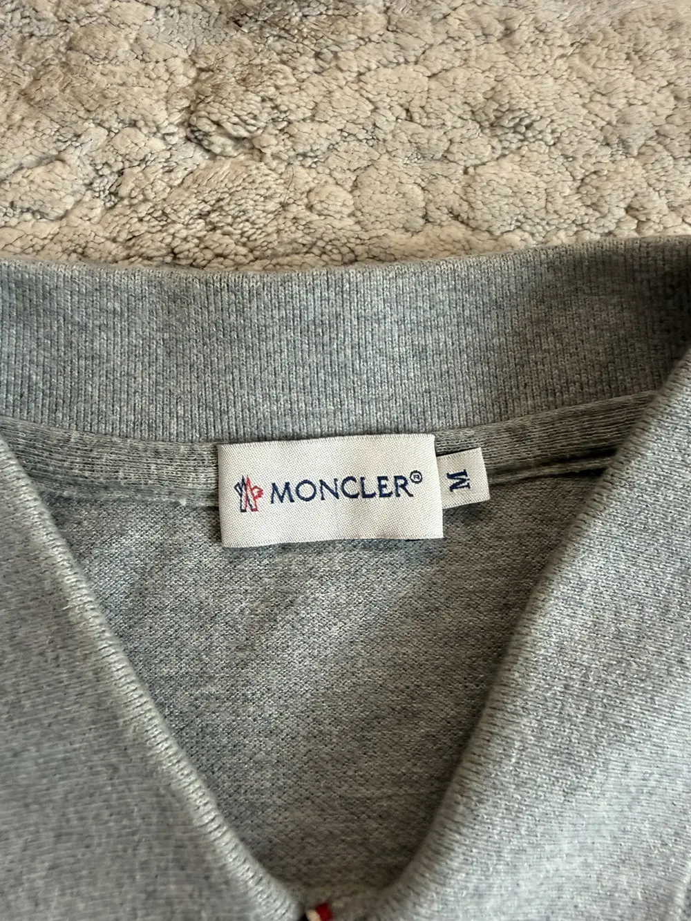 Moncler - Embroidered Logo Grey Polo 20x25 - Image 3