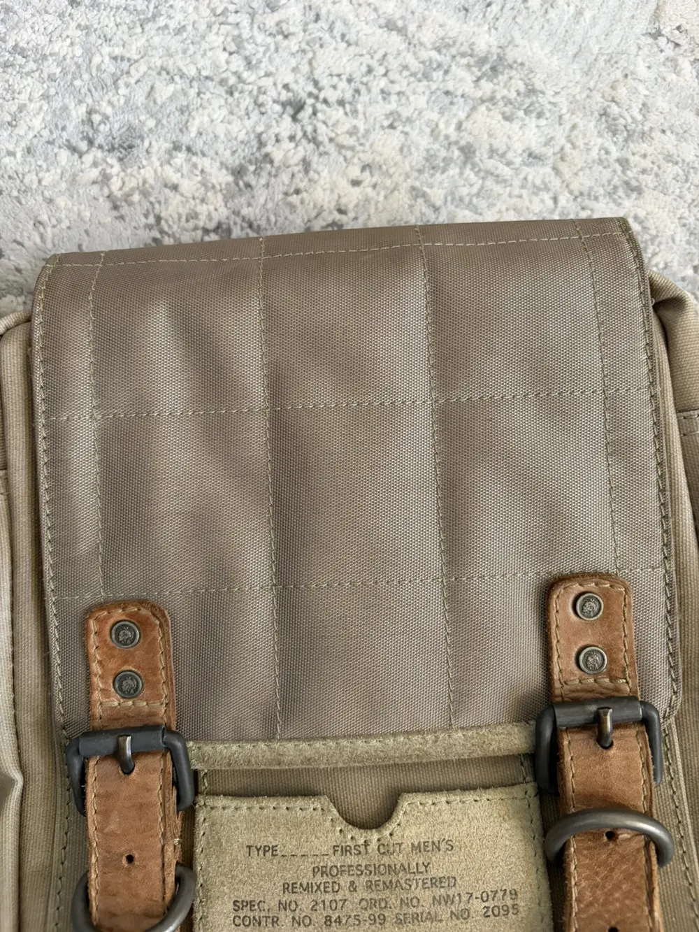 Diesel - Suede Canvas Satchel Shoulder Bag - Image 8