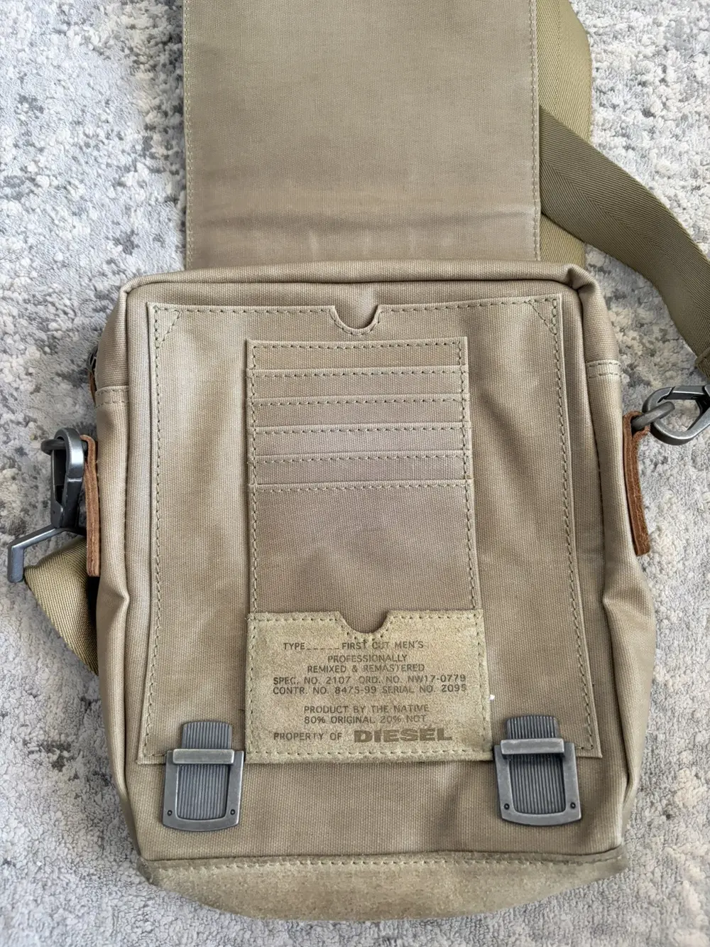 Diesel - Suede Canvas Satchel Shoulder Bag - Image 4
