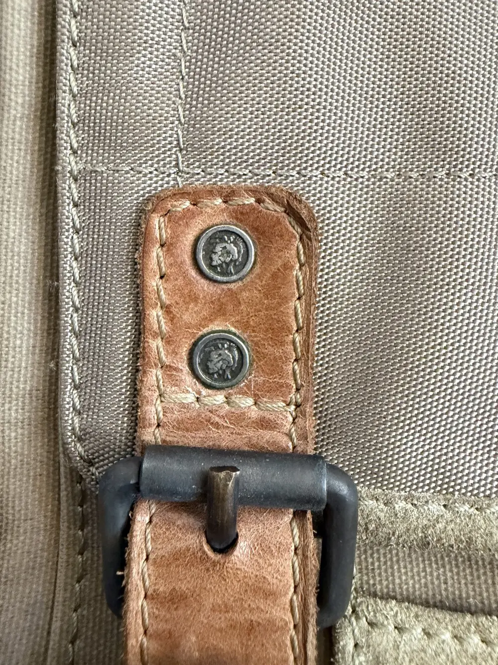 Diesel - Suede Canvas Satchel Shoulder Bag - Image 3