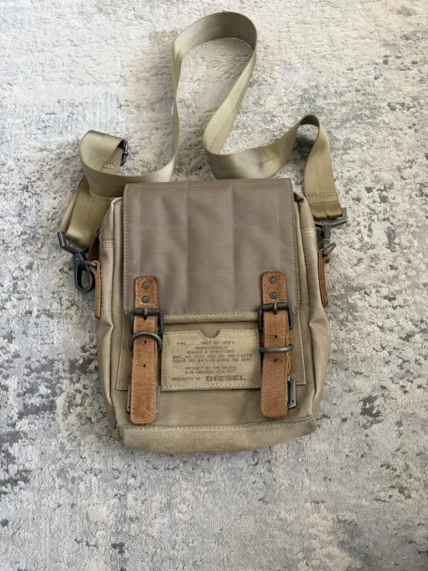 Diesel - Suede Canvas Satchel Shoulder Bag