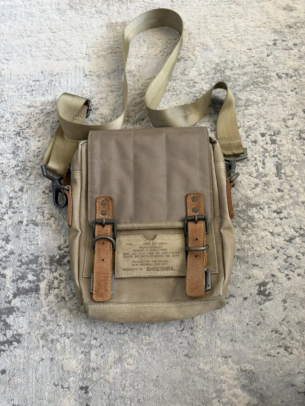 Diesel - Suede Canvas Satchel Shoulder Bag