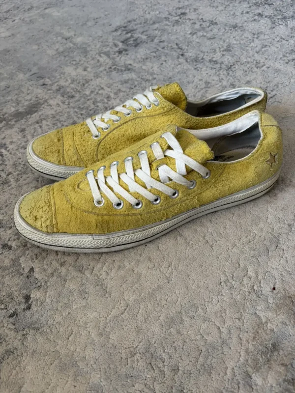 Number (N)ine AW09 Yellow Suede Spiral Converse 12US Mens