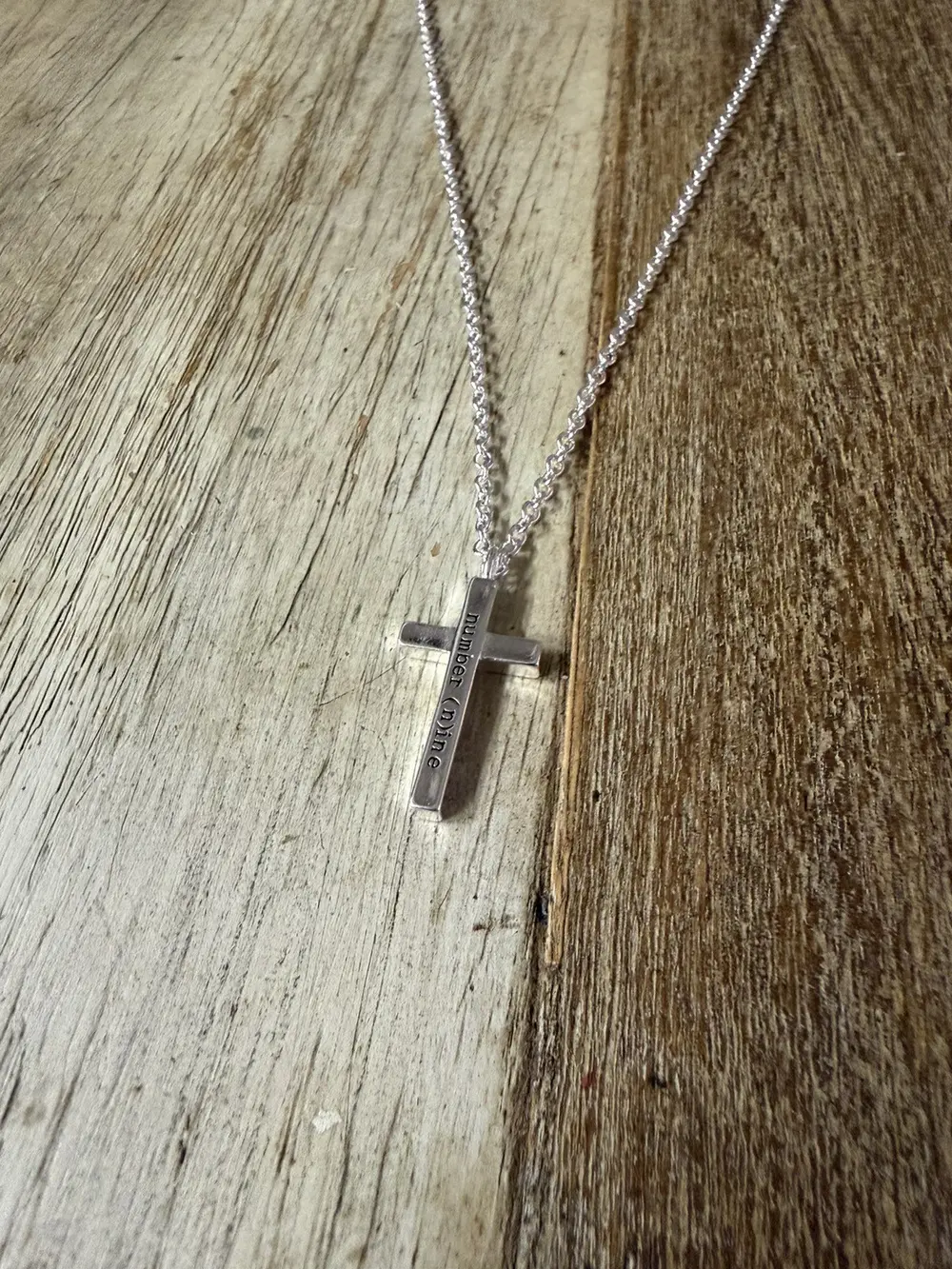 Number (N)ine - SS01 "Time Migration" Silver Cross Necklace