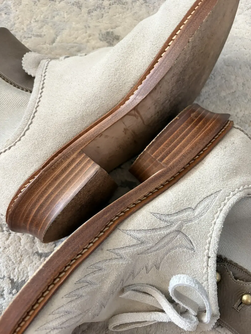 Number (N)ine - SS09 Western Suede Derby Boots 10 US MENS - Image 8