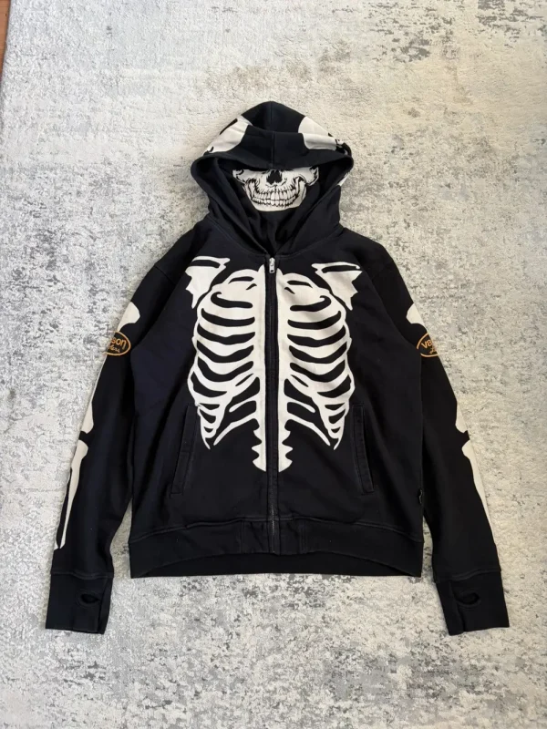 Vanson - Skeleton Face Mask Hoodie 23x27.5
