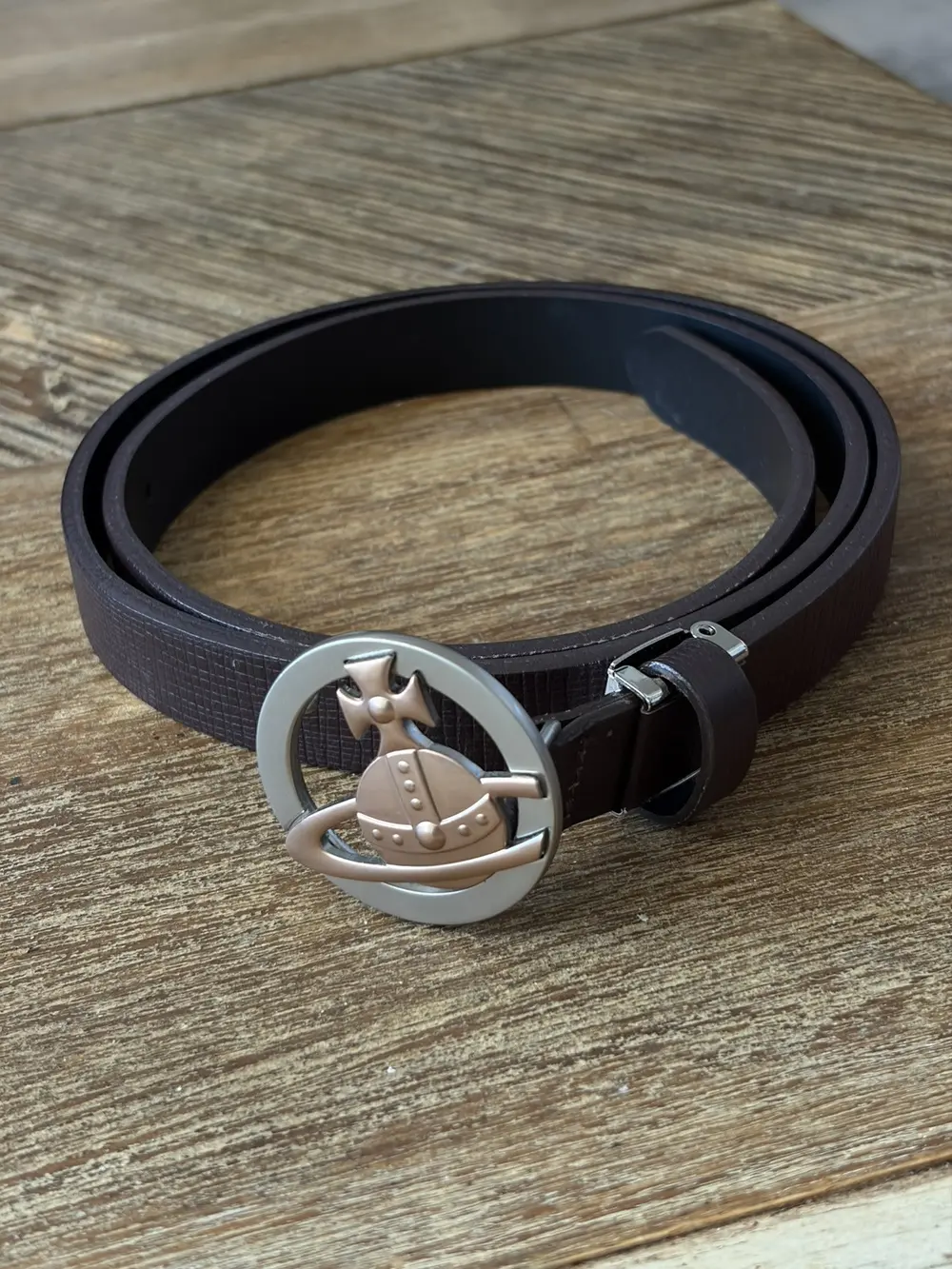 Vivienne Westwood - Orb Buckle Brown Leather Belt 29-35"